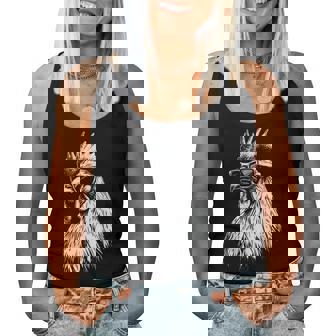 Chicken With Sunglasses Women Tank Top - Thegiftio