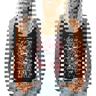 Chill The Fourth Out Skeleton Retro 4Th Of July Women Women Tank Top | Mazezy