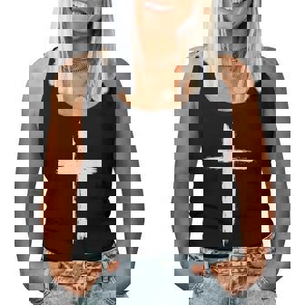 Christian Cross Retro Cross Women Tank Top | Seseable CA