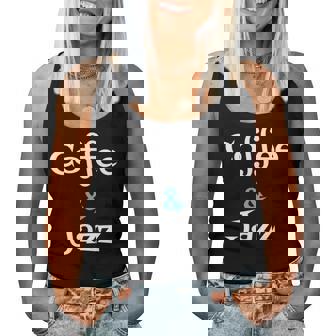 Coffee & Jazz シャツ ユニセックス コーヒー愛好家 ジャズ レディースタンクトップ - Kawaiitshirt