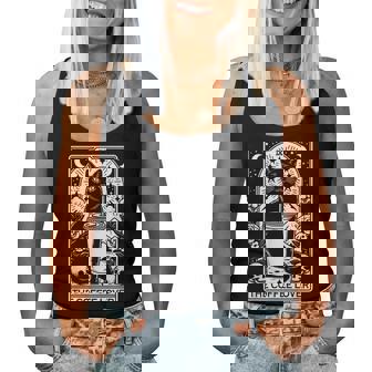 The Coffee Lover Cat ビンテージ ゴシック タロットカード レディースタンクトップ - Kawaiitshirt