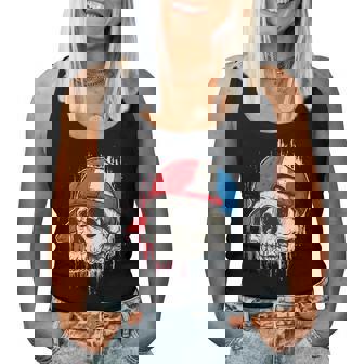 Costume De Tête De Mort Avec Casquette De France Pour Garçons Et Filles Débardeur pour femme - Cadeauxyz