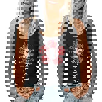 Cute Flower Atlanta Retro Baseball Lover Game Day Women Tank Top | Seseable CA