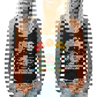 Dad And Mom Of The Birthday Girl Melon Family Matching Women Tank Top - Seseable