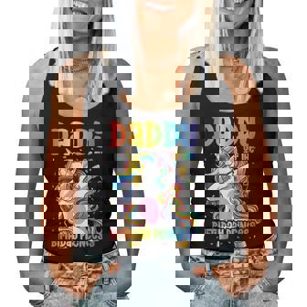 Daddy Of The Birthday Princess Girl Dabbing Unicorn Dad Canotta da donna - Novitaregali