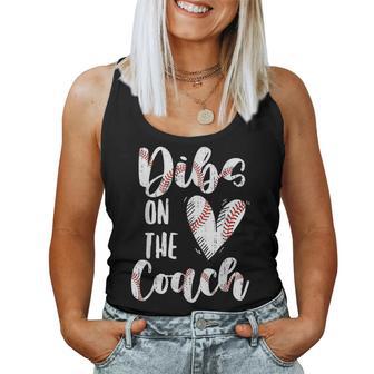 Dibs On The Coach Baseball Wife Sports Coach Supporter Women Tank Top - Thegiftio UK
