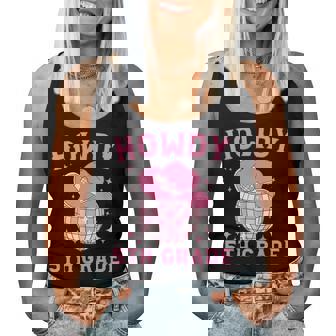 Disco Cowboy Howdy 5Th Grade Teacher Western Back To School Women Tank Top - Thegiftio