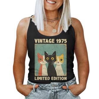 Divertido Regalointage De 50 Años Para Amantes De Los Gatos De 1975 In Mangas Camiseta sin mangas para mujer - Regaloses