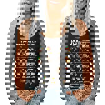 Duck Types Cute Goose Animal Educational Ducks Of The World Women Tank Top - Monsterry