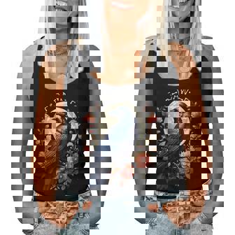 F-Caw-F Crow Raven Moon Adult Humor Nature Graphic Women Tank Top | Mazezy