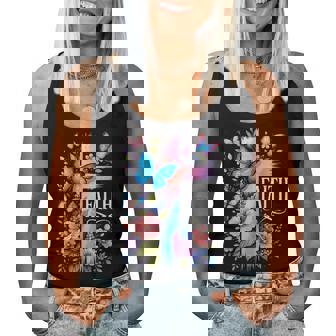 Faith Christian Floral Butterflies Christ Religious Jesus Women Tank Top - Monsterry