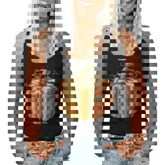 Fall Book Pumpkin Retro Reading Halloween Teacher Women Tank Top | Mazezy