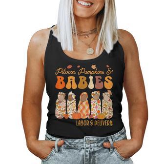 Fall Labor And Delivery Halloween L&D Nurse Thanksgiving Women Tank Top - Thegiftio UK