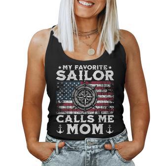 My Favorite Sailor Calls Me Mom Proud Mom Of A Sailor Women Tank Top - Thegiftio UK