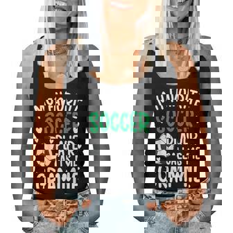 My Favorite Soccer Player Grammie Soccer Grammie Grandma Women Tank Top - Monsterry