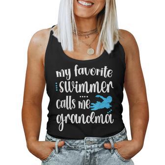 My Favorite Swimmer Calls Me Swim Grandma Women Tank Top - Thegiftio UK