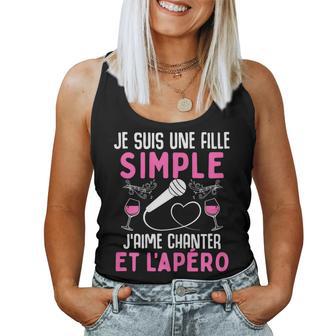 Filleimple J' Aime Chanter Apéro Drôle Chanteuse Débardeur pour femme - Cadeauxyz