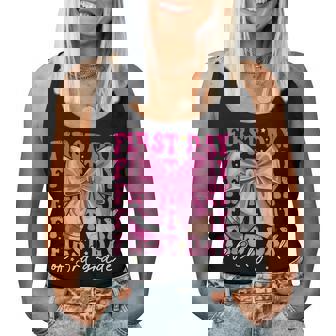 First Day Of 3Rd Grade Girls Coquette Bow Back To School Women Tank Top | Mazezy