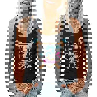 First Day Of Second 2Nd Grade Baseball Ice Cream Drip Boy Women Tank Top - Monsterry