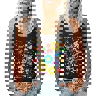 Floral Bird Otomi Mexican Style Mexicano Mexicana Women Tank Top - Thegiftio