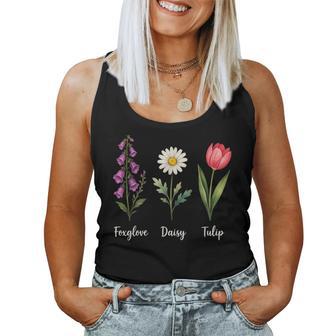 Foxglove Daisy Tulip Women Women Tank Top - Thegiftio UK