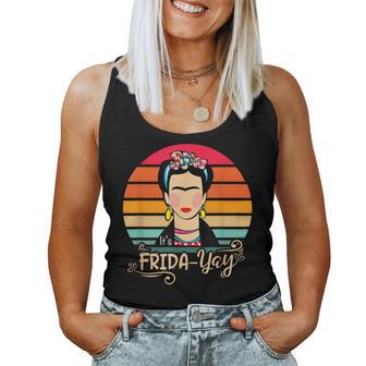 Frida-Yay Frida Floral Vintage Women Tank Top - Thegiftio UK