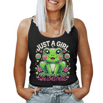 Frog Lover Just A Girl Who Loves Frogs Women Tank Top - Thegiftio UK