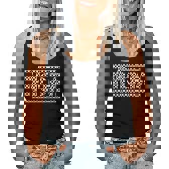 Checkered Mom Black White Women Women Tank Top | Mazezy