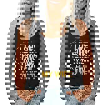 Fishing – I Love Fishing When My Wife Lets Me Husband Women Tank Top | Mazezy