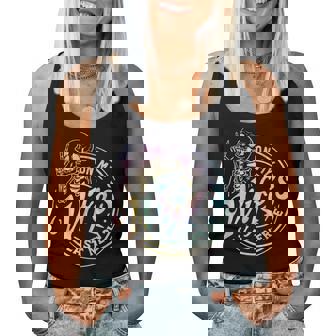 On My Wife's Last Nerve Tie Dye Skull Women Tank Top - Monsterry