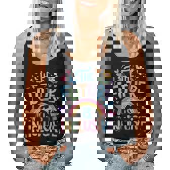 The Future Is Inclusive Rainbow Pride Toddler Lgbtq Women Tank Top - Thegiftio