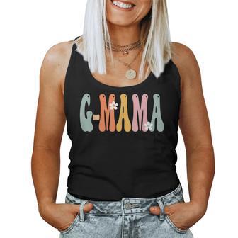 G-Mama Retro Groovy Print Mom Cute Grandma Women Tank Top - Thegiftio UK