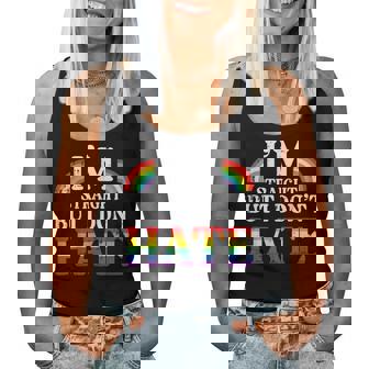 Gay Pride I'm Straight But I Don't Hate Lgbtq Ally Women Women Tank Top - Thegiftio