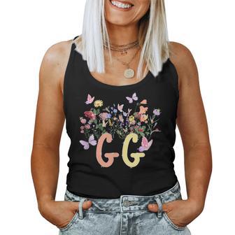 Gg Flowers Gg Grandmother Gg Grandma Women Tank Top - Thegiftio UK