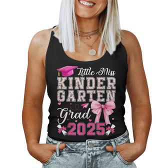 Girls Little Miss Kindergarten Grad 2025 Coquette Graduation Women Tank Top - Thegiftio UK