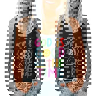 God Is Good All The Time Faith-Based Christian Bible Verse Women Tank Top - Thegiftio