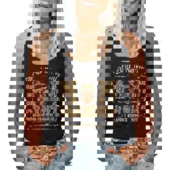 Goded Me Two Titles Mom Grandma Melanin Leopard Afro Women Tank Top | Mazezy