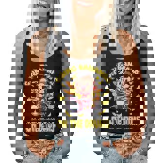 Going Bananas On The Drums 面白いドラム演奏 猿 レディースタンクトップ - Kawaiitshirt