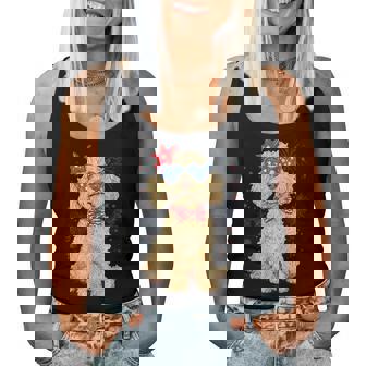 Goldendoodle 4Th Of July Patriotic Golden Doodle Dog Women Women Tank Top - Thegiftio