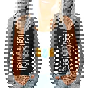 Golf And Beer That's Why I'm Here ゴルフ ビールを飲む人 レディースタンクトップ - Kawaiitshirt