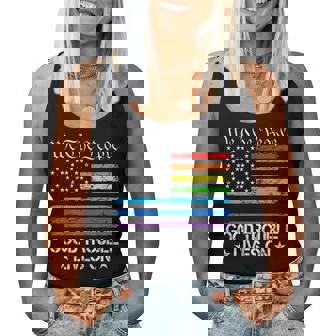 Good Necessary Trouble Lives On Rainbow Usa Flag Resistance Women Tank Top | Mazezy