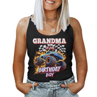 Grandma Of The Birthday Boy Monster Truck Birthday Party Women Tank Top - Thegiftio UK