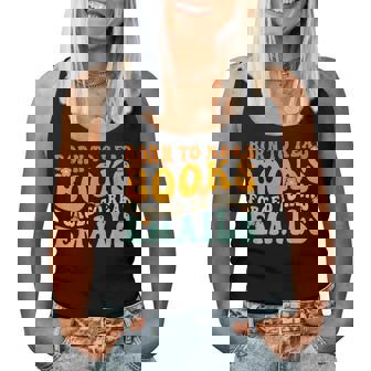 Groovy Born To Read 本 強制的に読む メール 読書 レディースタンクトップ - Kawaiitshirt