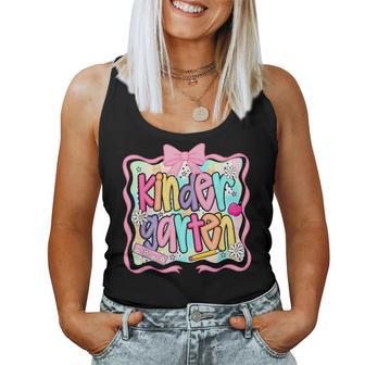 Groovy Kindergarten Back To School First Day Of School Women Tank Top - Thegiftio UK