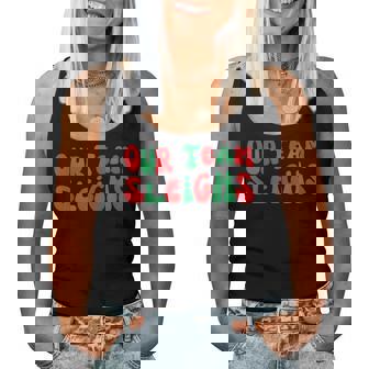 Groovy Our Teamleighs面白いクリスマスユーモア レディースタンクトップ - Kawaiitshirt