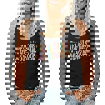 Groovy 理学療法士アシスタント デイジーフラワー レトロ Pta レディースタンクトップ - Kawaiitshirt