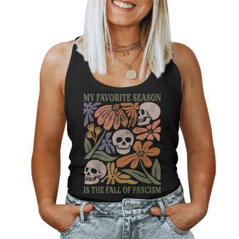 Halloween Retro My Favorite Season Is The Fall Of Fascism Women Tank Top - Thegiftio UK