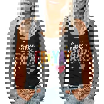 Happy Fri Yay Friday Lovers Teacher Fri Yay Weekend Women Tank Top | Mazezy