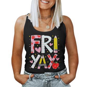 Happy Fri-Yay Teacher Back To School Friday Lovers Women Tank Top - Thegiftio UK