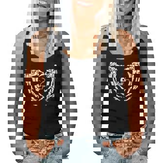 Happy Halloween Pregnant Baby Skeleton Spooky Season New Mom Women Tank Top - Thegiftio